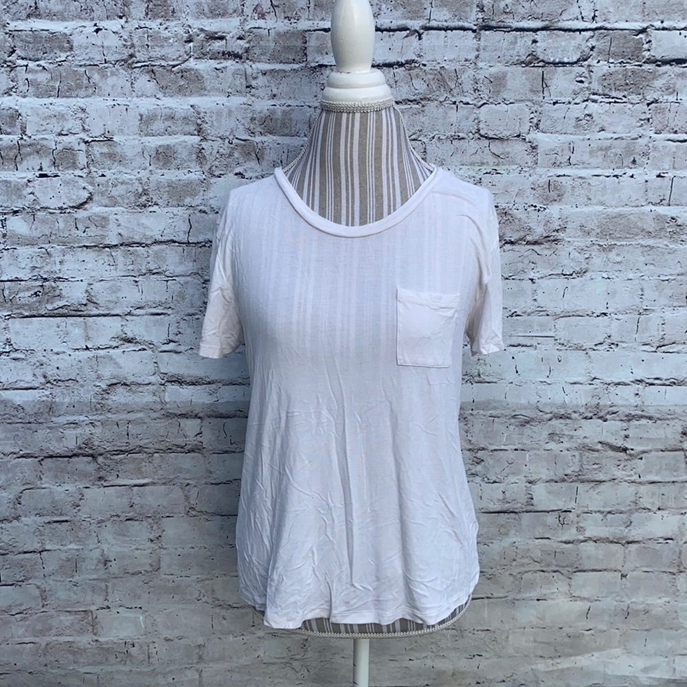 Plain white pocket shirt